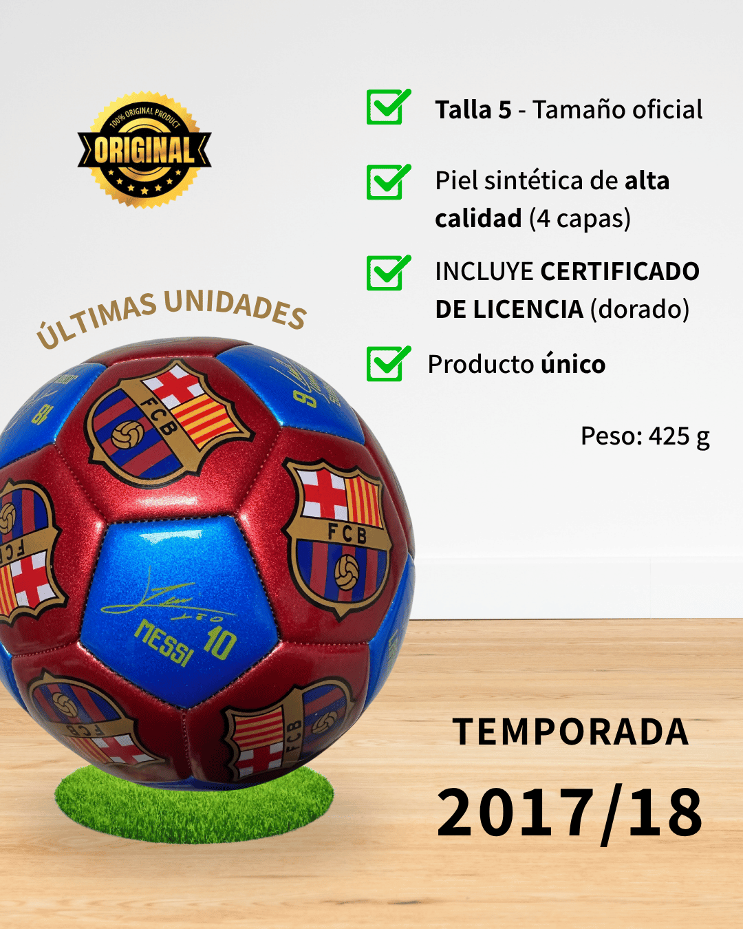 ⚽ Pilota FC Barcelona 2017/18 · Llicenciat
